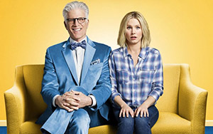 Poster of American television series, The Good Place starring Ted Danson and Kristen Bell